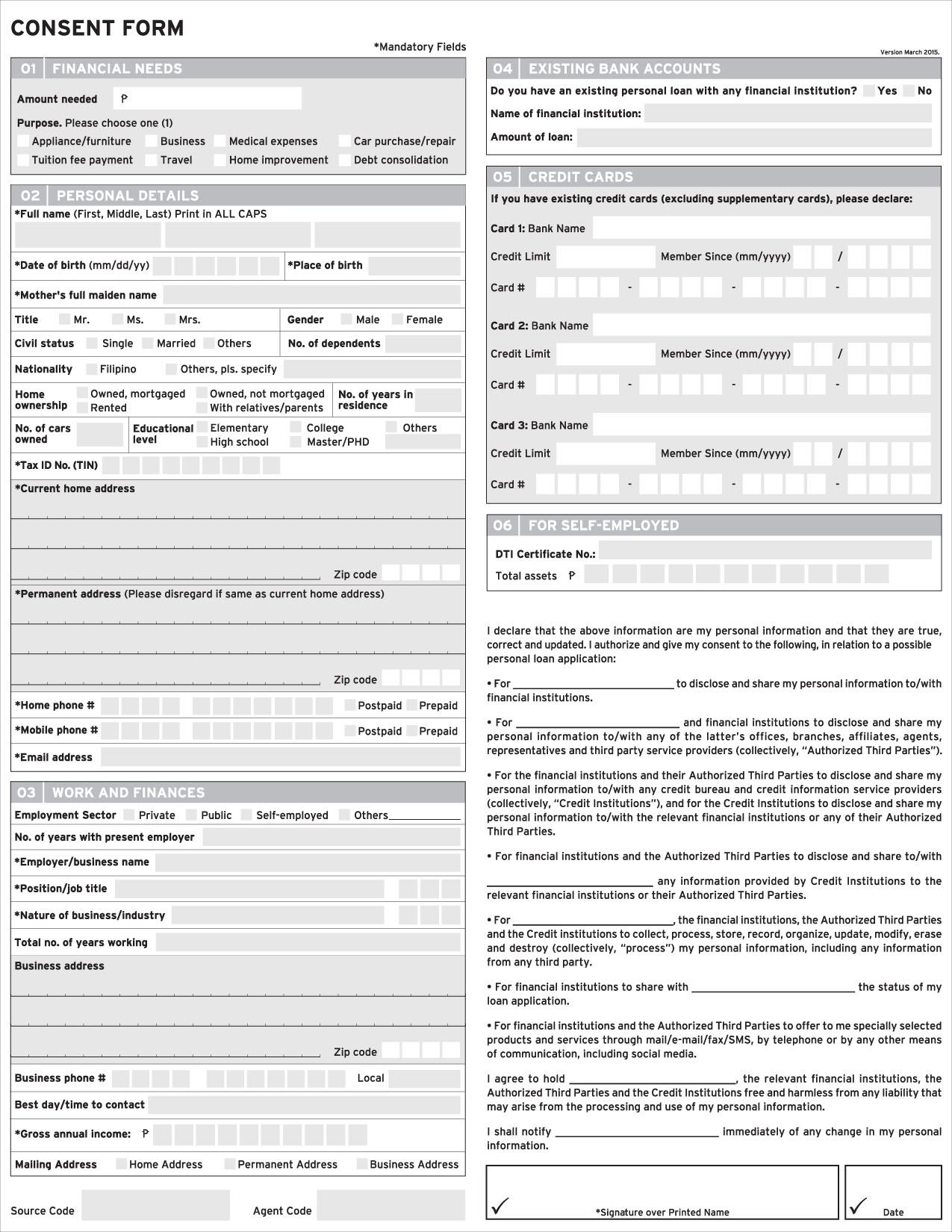 Citibank Personal Loan Application Form Pdf Download File